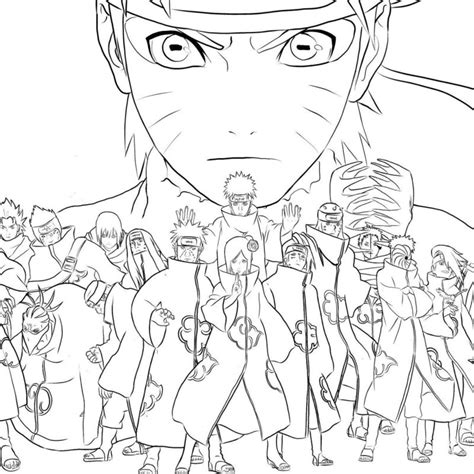 coloriage naruto akatsuki|Coloriage naruto shippuden akatsuki Dessin gratuit